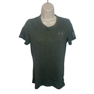 UNDER ARMOUR Women's Size Medium Green Wounder Warrior Project Tee